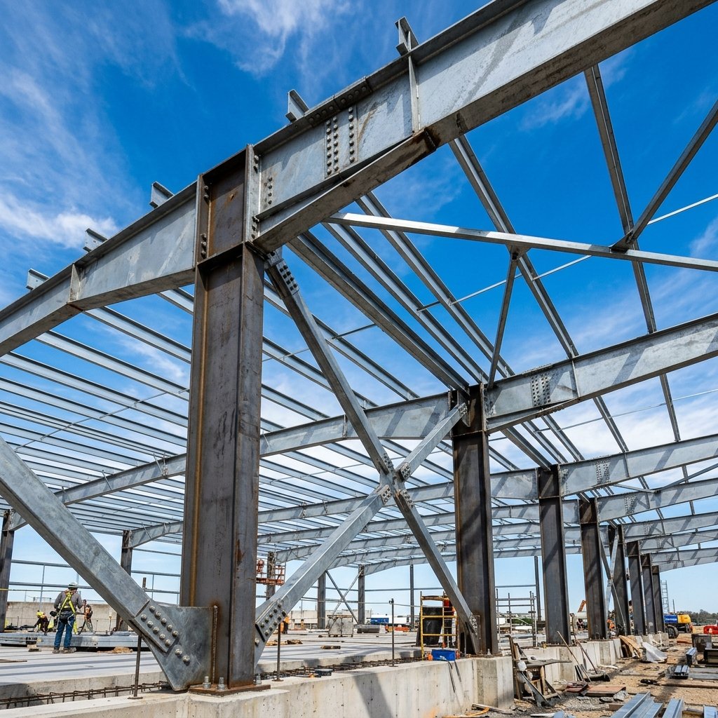 Industrial steel building - SM Infra Projects