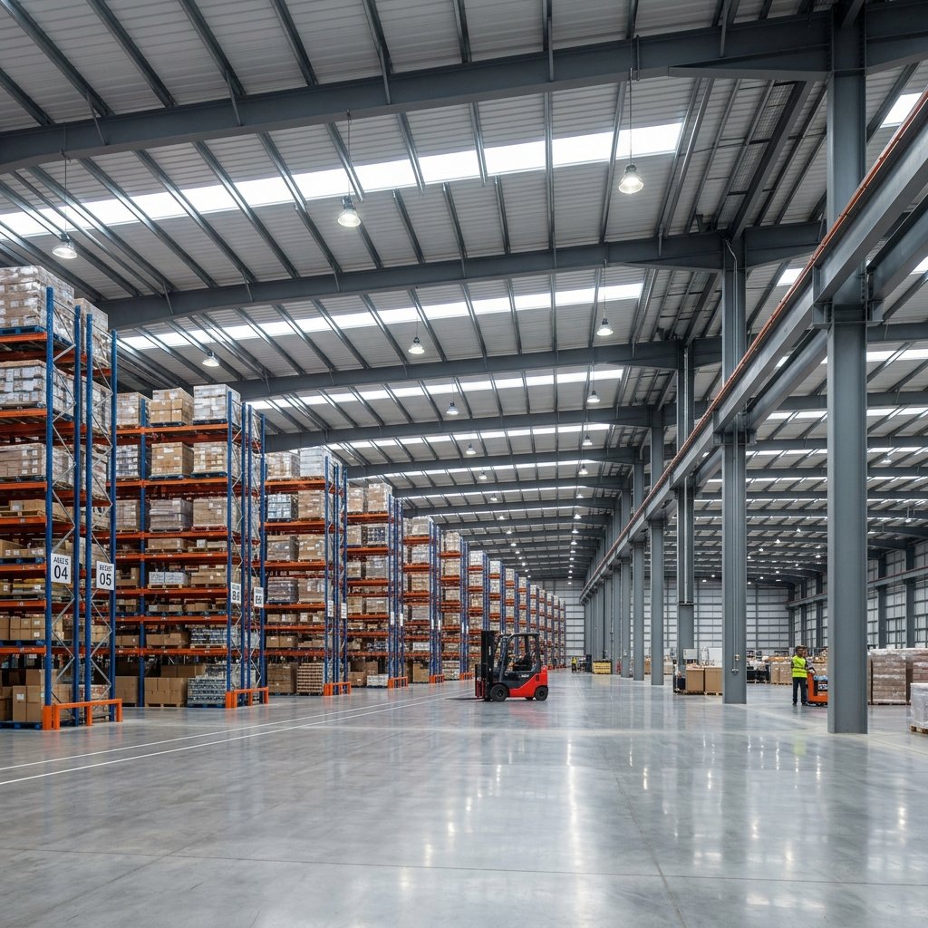 Warehouse interior layout in Pune - SM Infra Projects